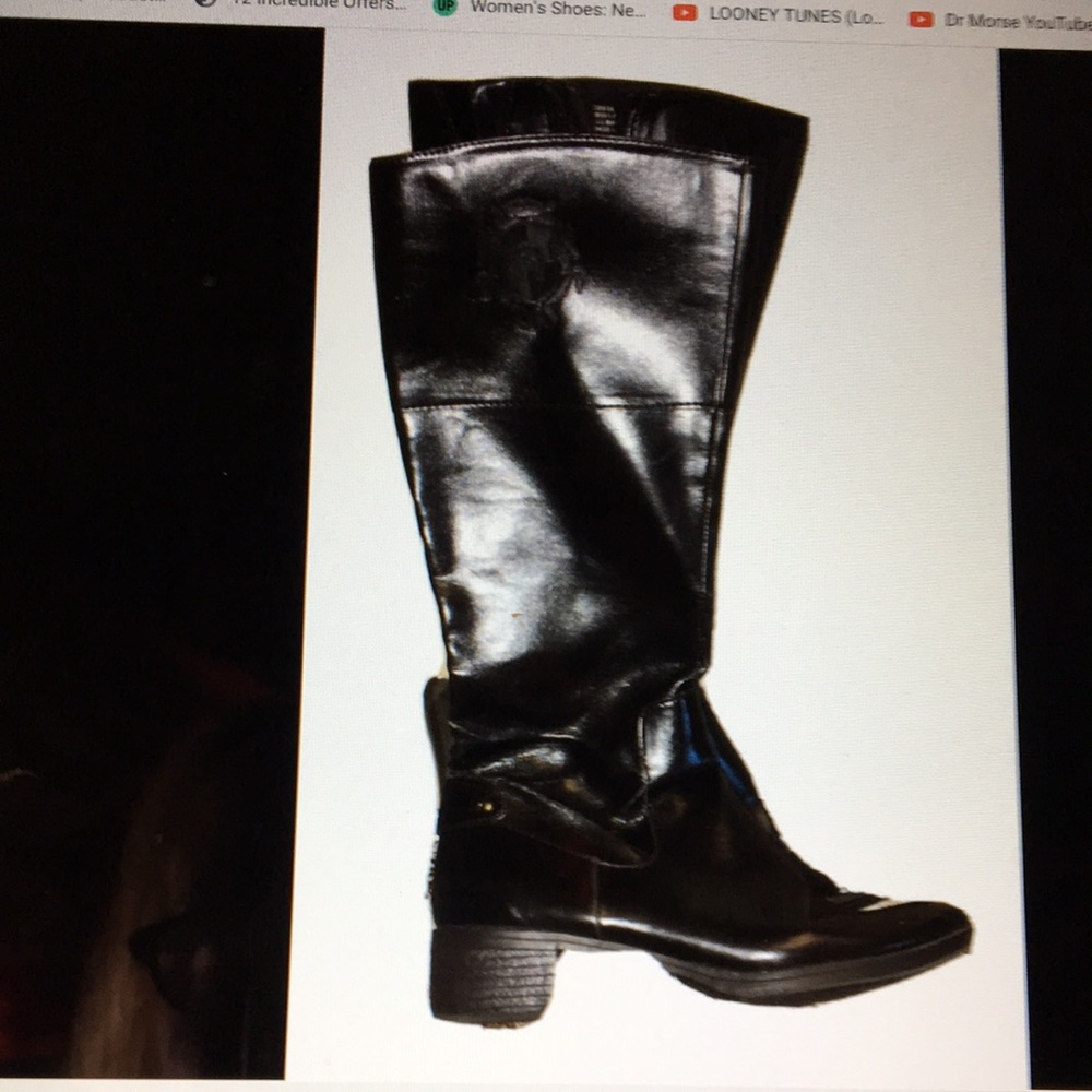 Costa women’s Knee High Boots size 7M Side Zipper 1-1/2 Inch Heel Brown